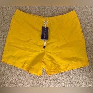 RARE Ralph Lauren Purple Label Yellow Swim Shorts